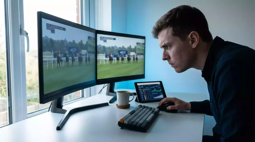 Betfair Exchange trading interface during Royal Ascot racing